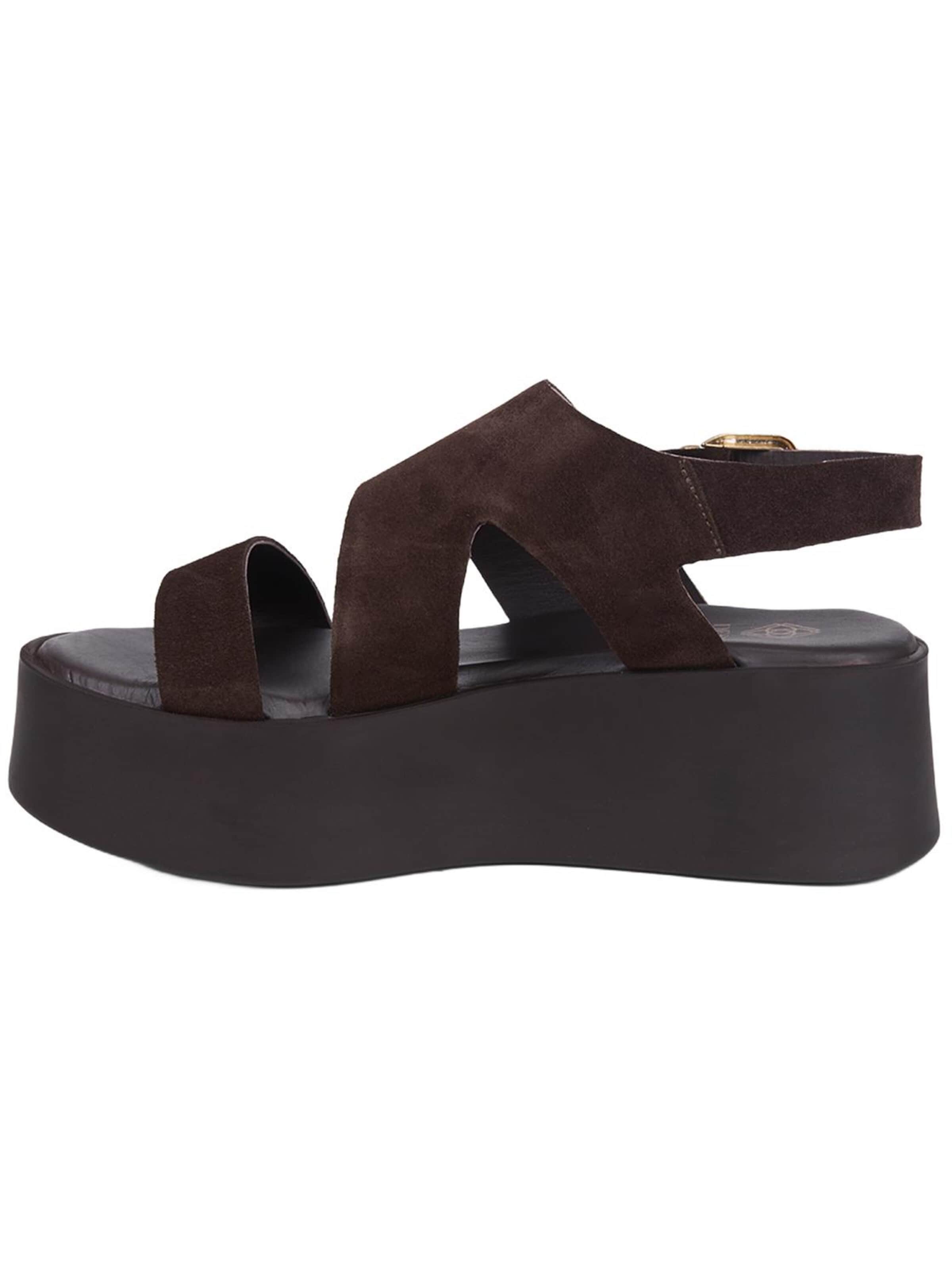 Desa T-bar sandals 'Keilsandalen' in Brown