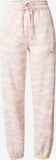 ADIDAS BY STELLA MCCARTNEY Sportbroek 'Printed' in de kleur Geel / Lichtgrijs / Olijfgroen / Rosa, Productweergave