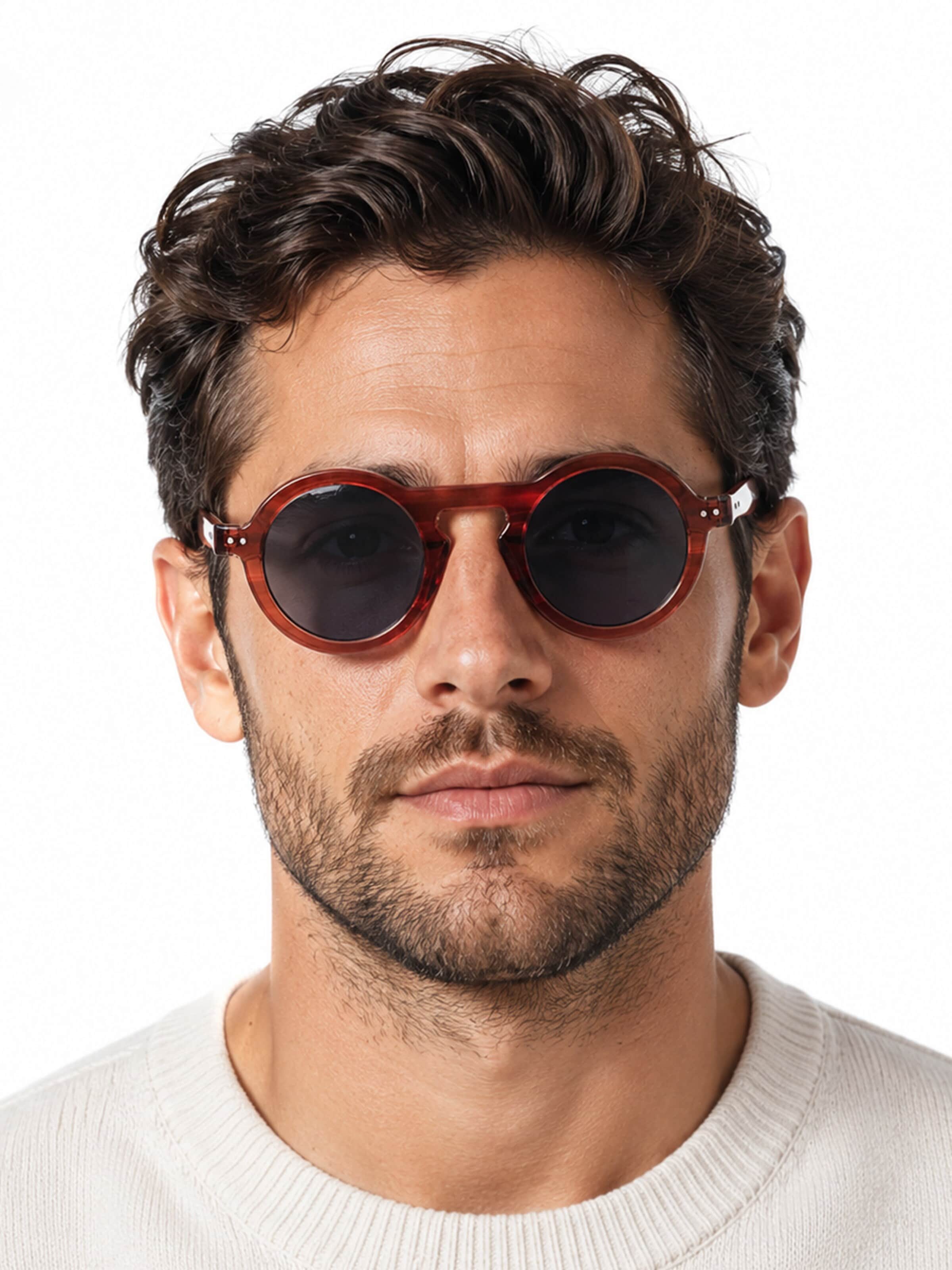 Lunettes de soleil 'Lennon Sonnenbrillen Trozu' VEYREY en rouge