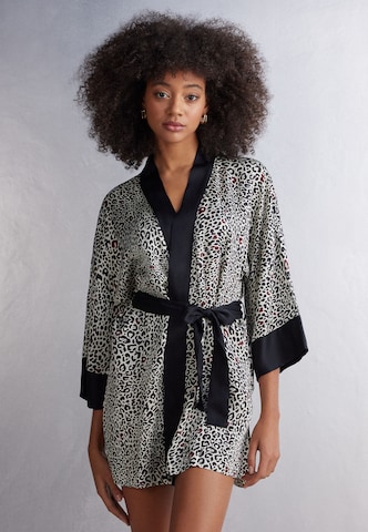 INTIMISSIMI Dressing Gown 'YOUR WILD SIDE' in Black: front