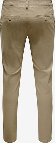 Only & Sons Slimfit Hose 'Pete' in Beige