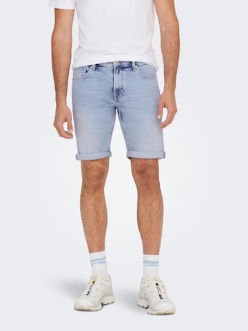 Only & Sons - Slimfit Calças de ganga 'Ply Life' em azul: frente