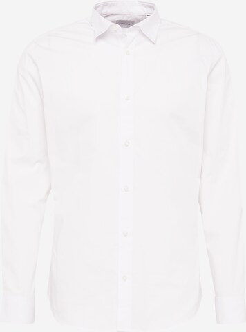 JACK & JONES Button Up Shirt 'JOE' in White: front