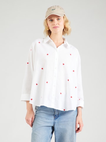 ONLY Blouse 'ONLNew Lina' in Wit: voorkant