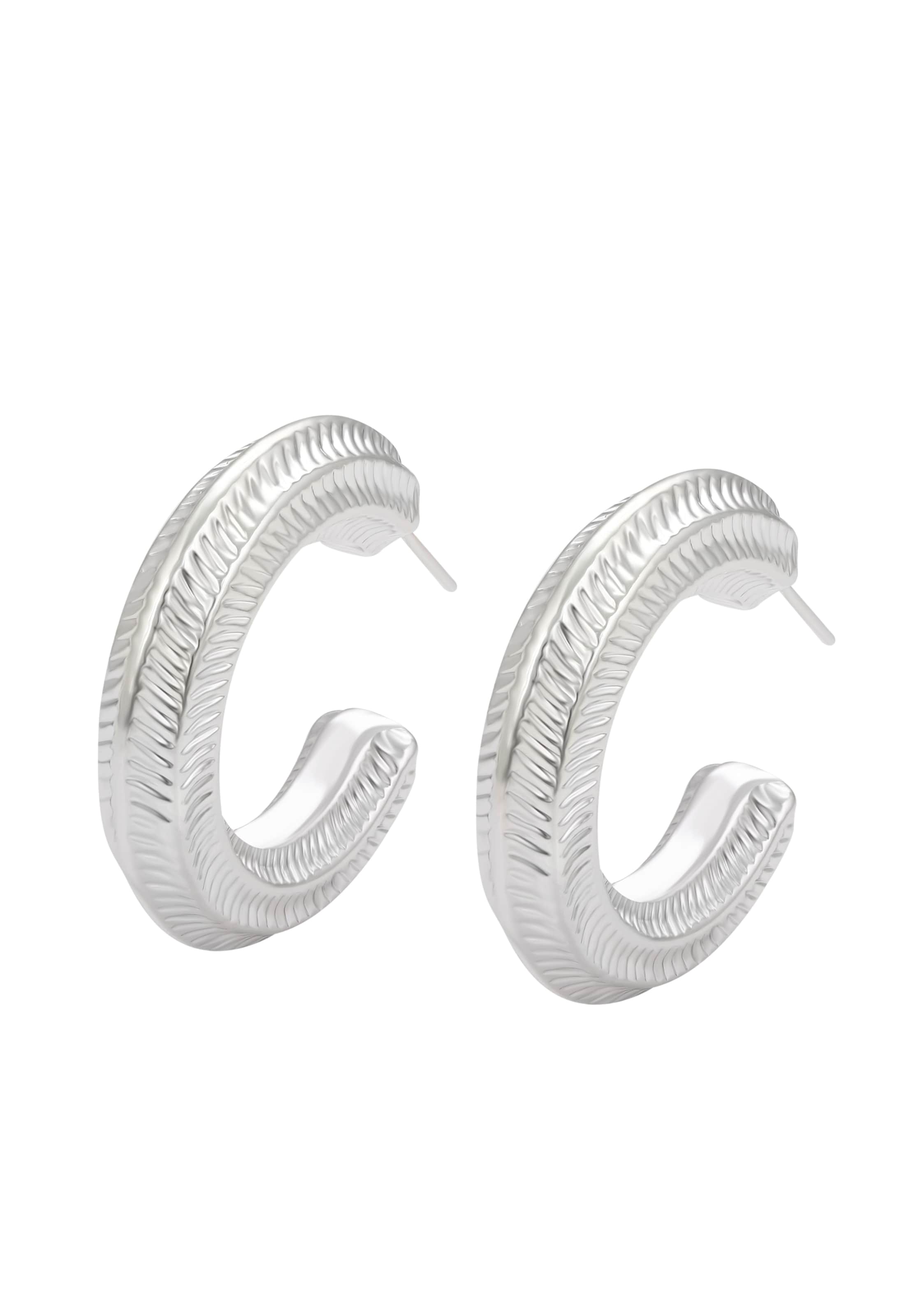 faina Earrings in Silver: front