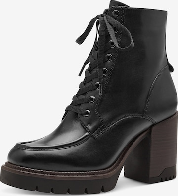 TAMARIS Lace-Up Ankle Boots in Black: front