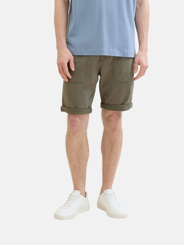 TOM TAILOR Regular Pants in Green: front