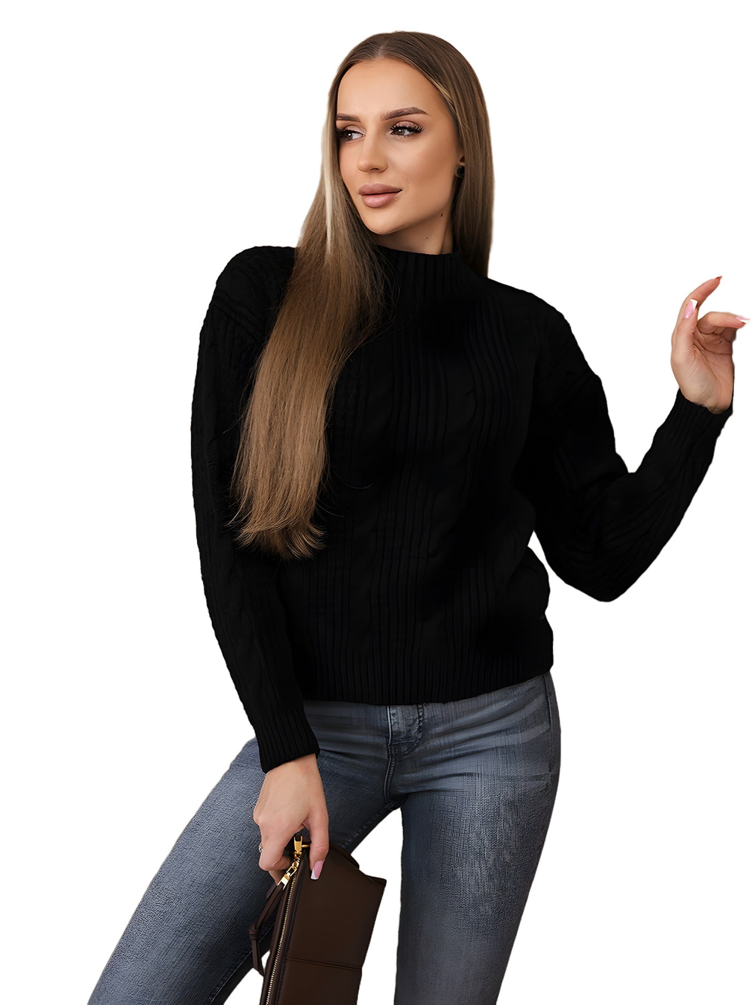 Lumera Sweter w kolorze czarny: przód