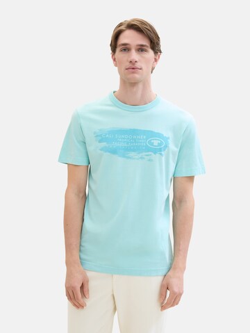 T-Shirt TOM TAILOR en vert : devant