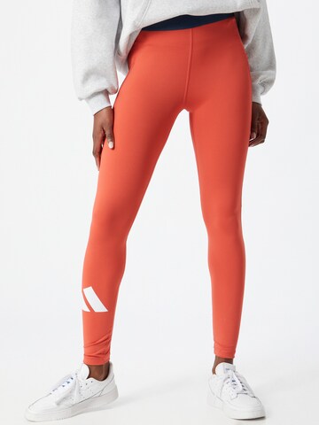 ADIDAS PERFORMANCE Skinny Sporthose in Rot: predná strana