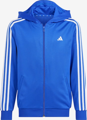 ADIDAS SPORTSWEAR Athletic Zip-Up Hoodie 'Essentials' in Blue: front