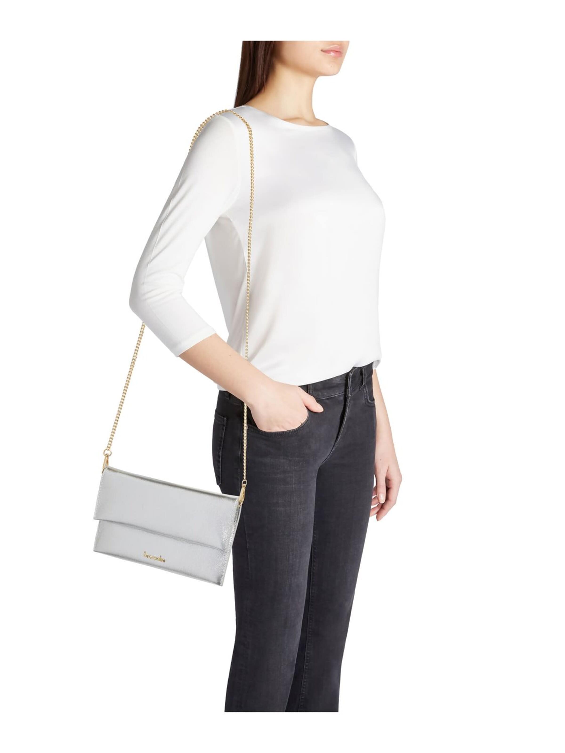 Poche ventrale 'Jinny Leather' Braccialini en argent