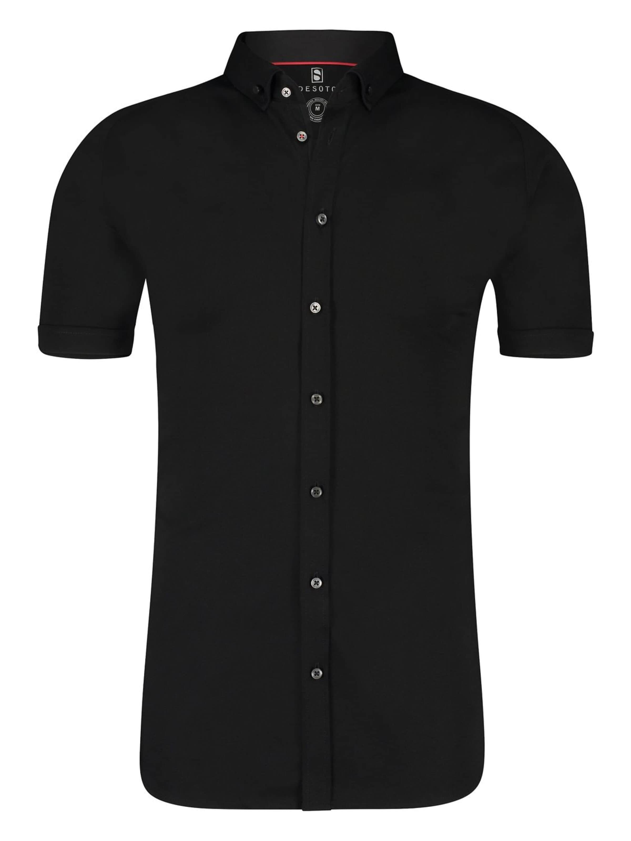 DESOTO Slim Fit Hemd‌‌ in Schwarz: Vorderseite