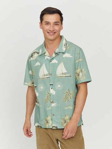 mazine Regular fit Button Up Shirt ' Maui Shirt ' in Green: front