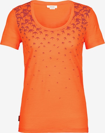 ICEBREAKER - Camiseta 'W Tech Lite II SS' en naranja: frente