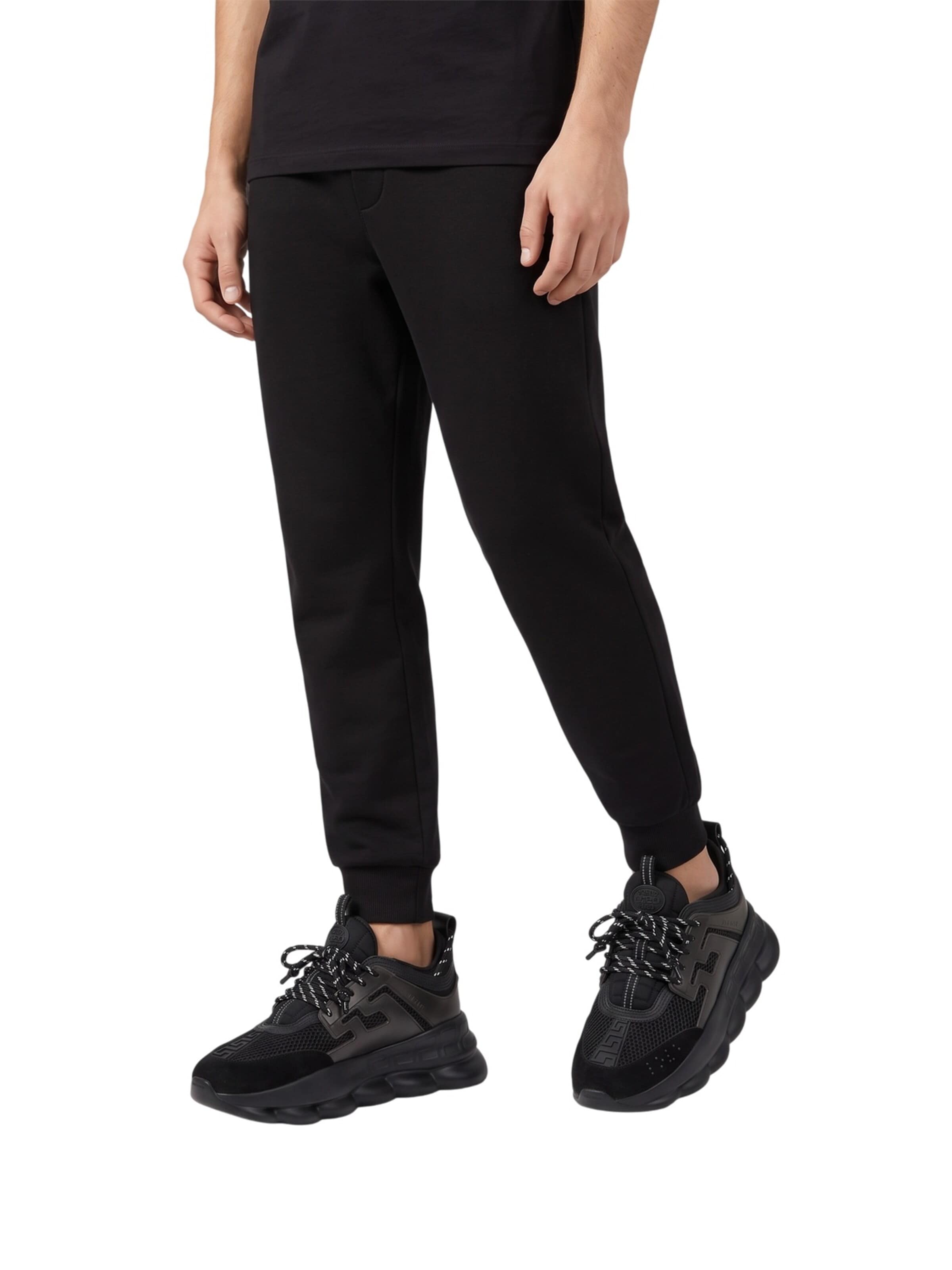 Baskets basses 'Versace Chain Reaction Low Top Sneaker Herren Schwarz' VERSACE en noir