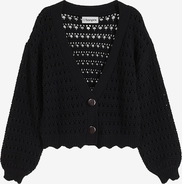 bonprix Strickjacke in Schwarz: Vorderseite