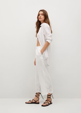 MANGO Loose fit Pants 'Lolo' in White