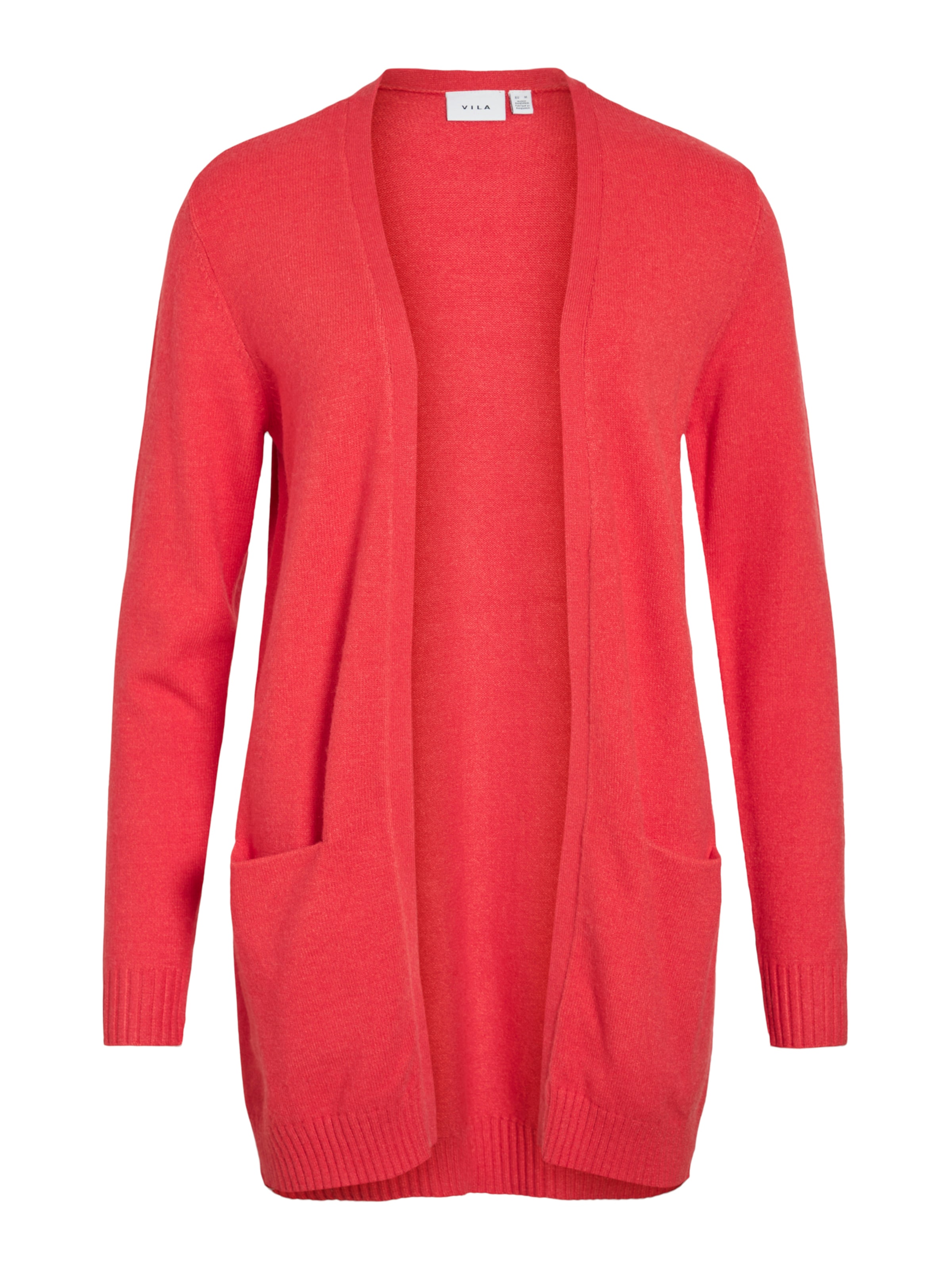 VILA Gebreid vest 'VIRil' in Rood: voorkant