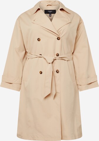 Cappotto di mezza stagione di Vero Moda Curve in beige: frontale