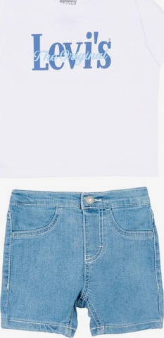 Levi's Kids Zestaw 'LVB HP AOP LOGO TEE & SHORT' w kolorze biały: przód