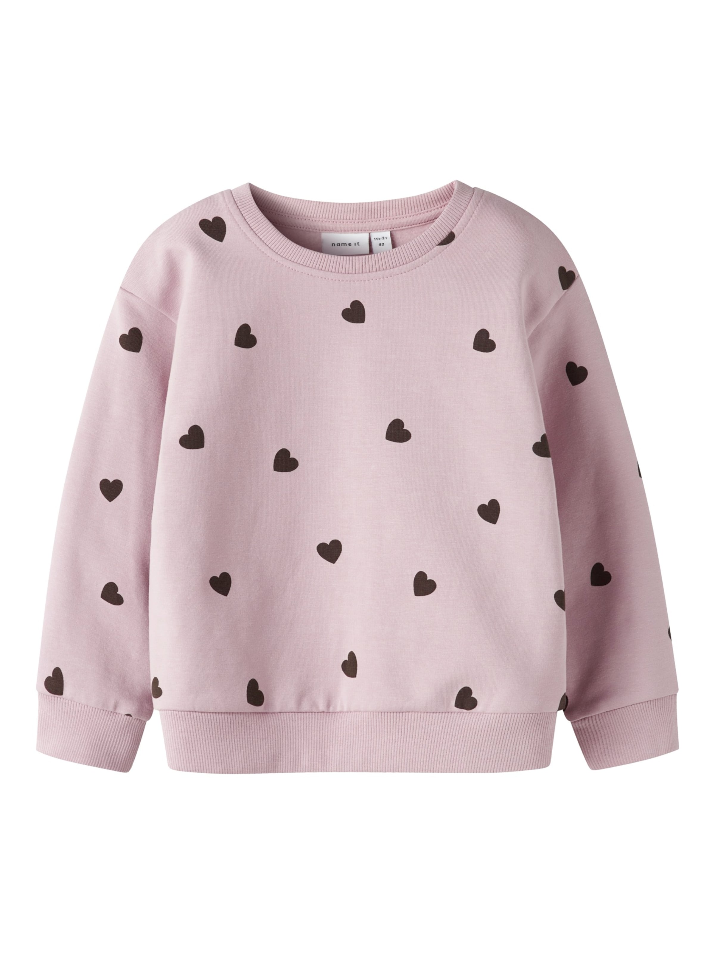 NAME IT Sweatshirt 'NMFNEHEART' in Purple: front