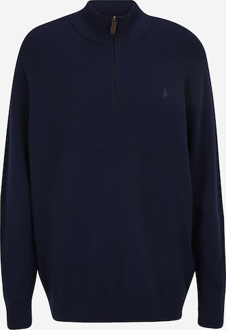 Polo Ralph Lauren Big & Tall Sweater in Blue: front