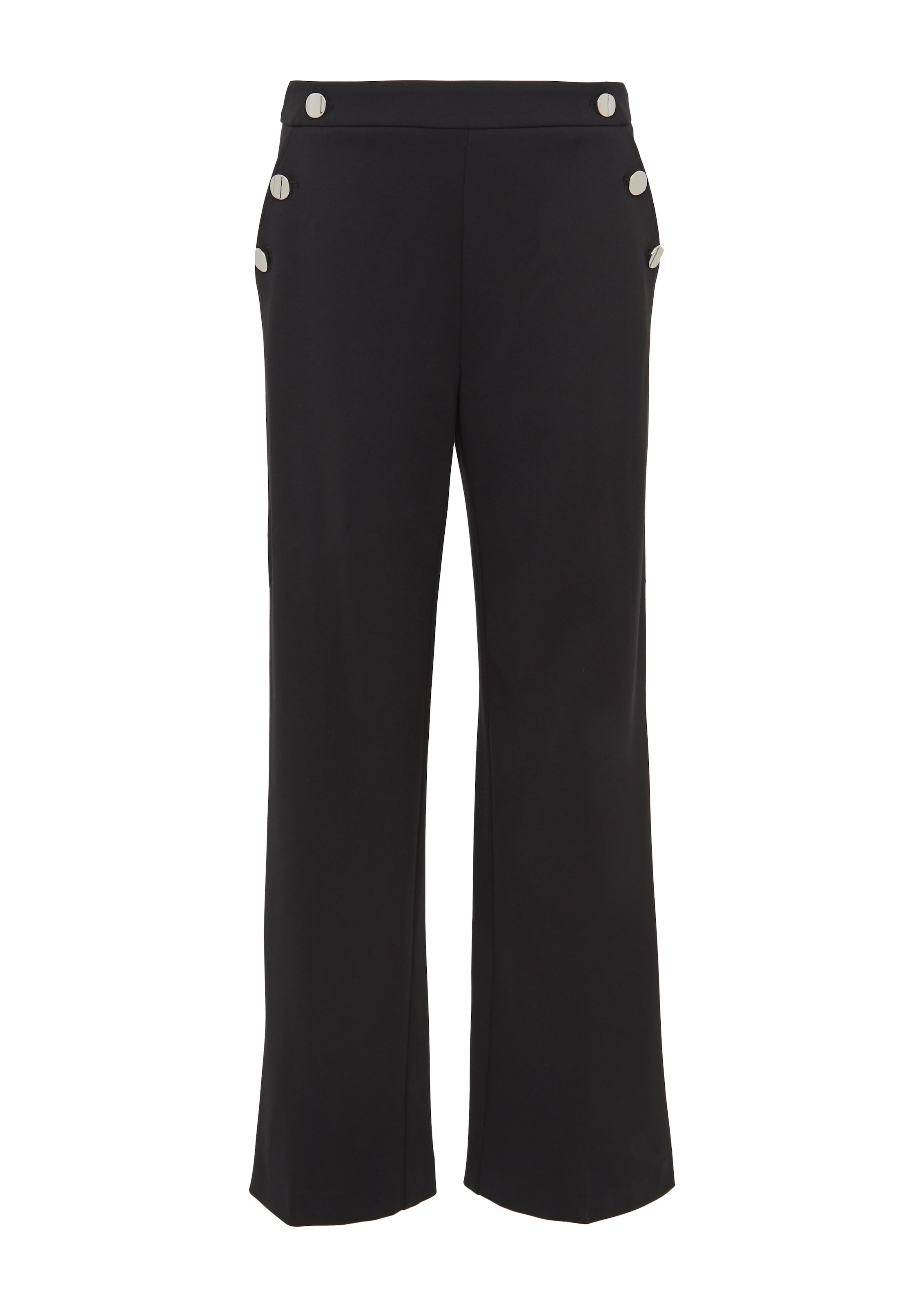 s.Oliver BLACK LABEL Wide Leg Hose in Schwarz: Vorderseite