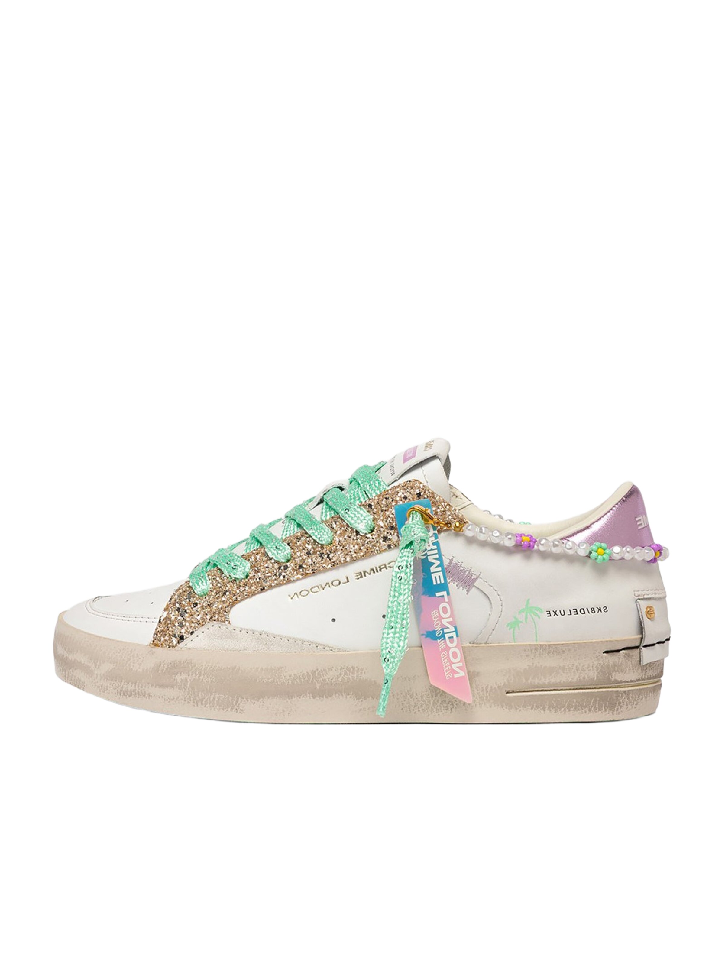 Crime London - Sapatilhas baixas em branco: frente