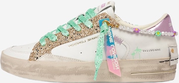 Baskets basses Crime London en blanc : devant