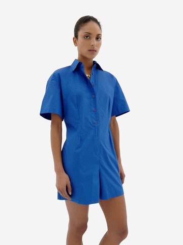 Thinking MU Jumpsuit ' ROBERTA ' in Blue: front