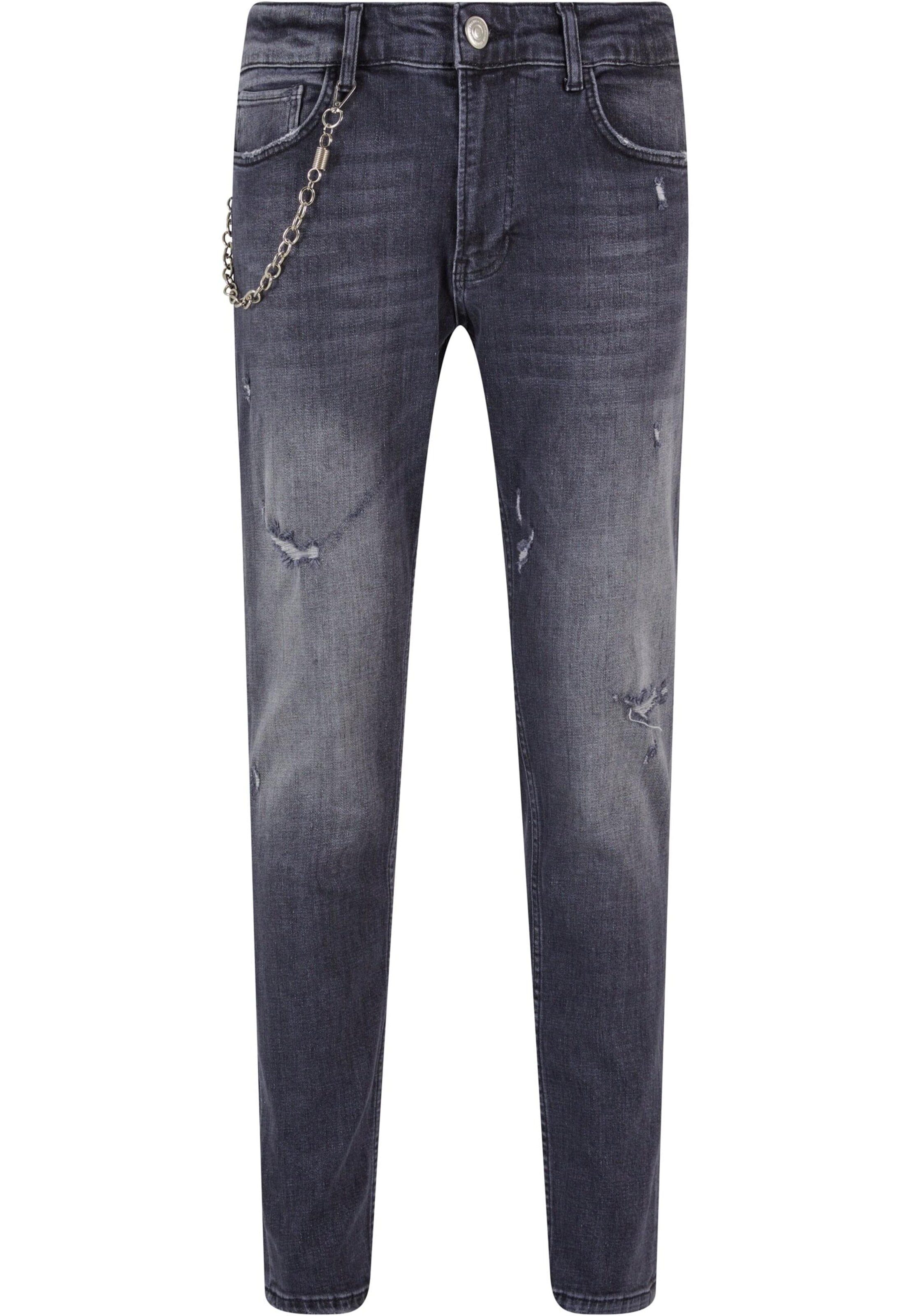 2Y Premium Tapered Jeans in Grau: Vorderseite