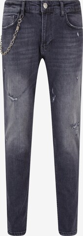 2Y Premium Tapered Jeans in Grijs: voorkant