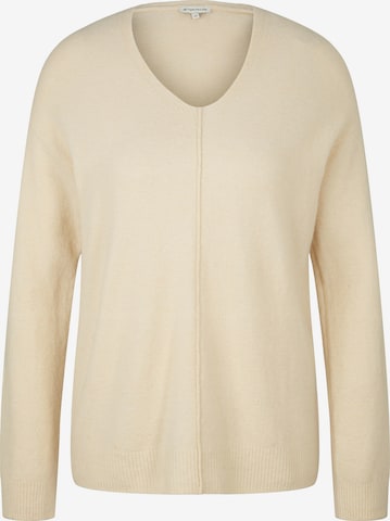 Pull-over TOM TAILOR en beige : devant