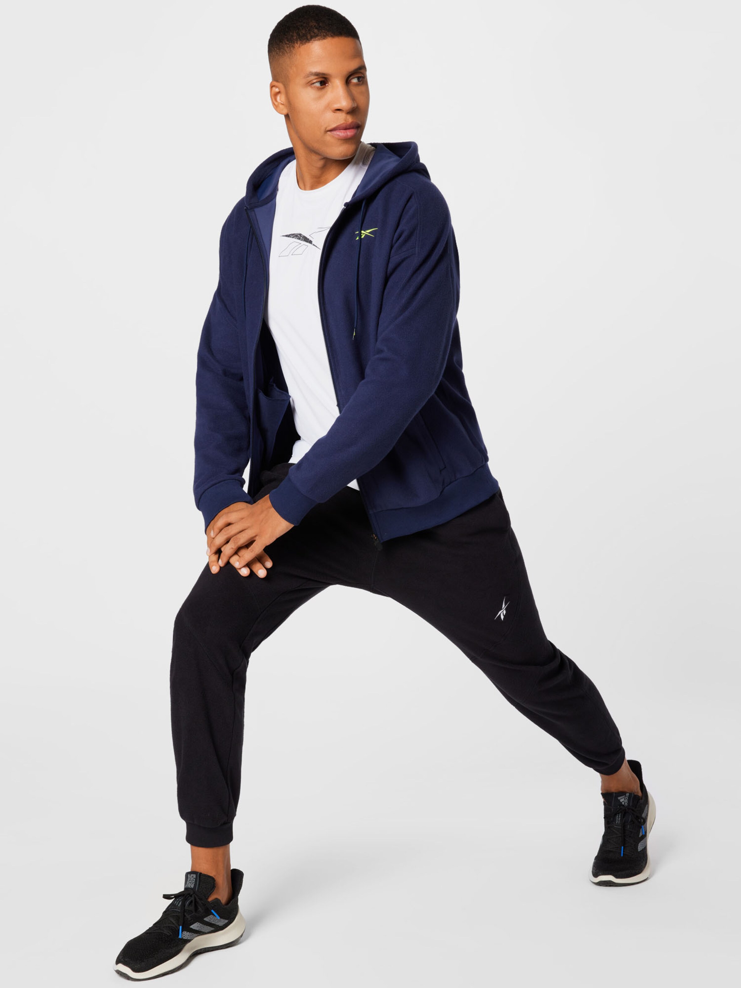 Männer Sportbekleidung Reebok Sport Sportsweatjacke in Navy - ZN56550 Männer Sportbekleidung Reebok Sport Sportsweatjacke in Navy - ZN56550