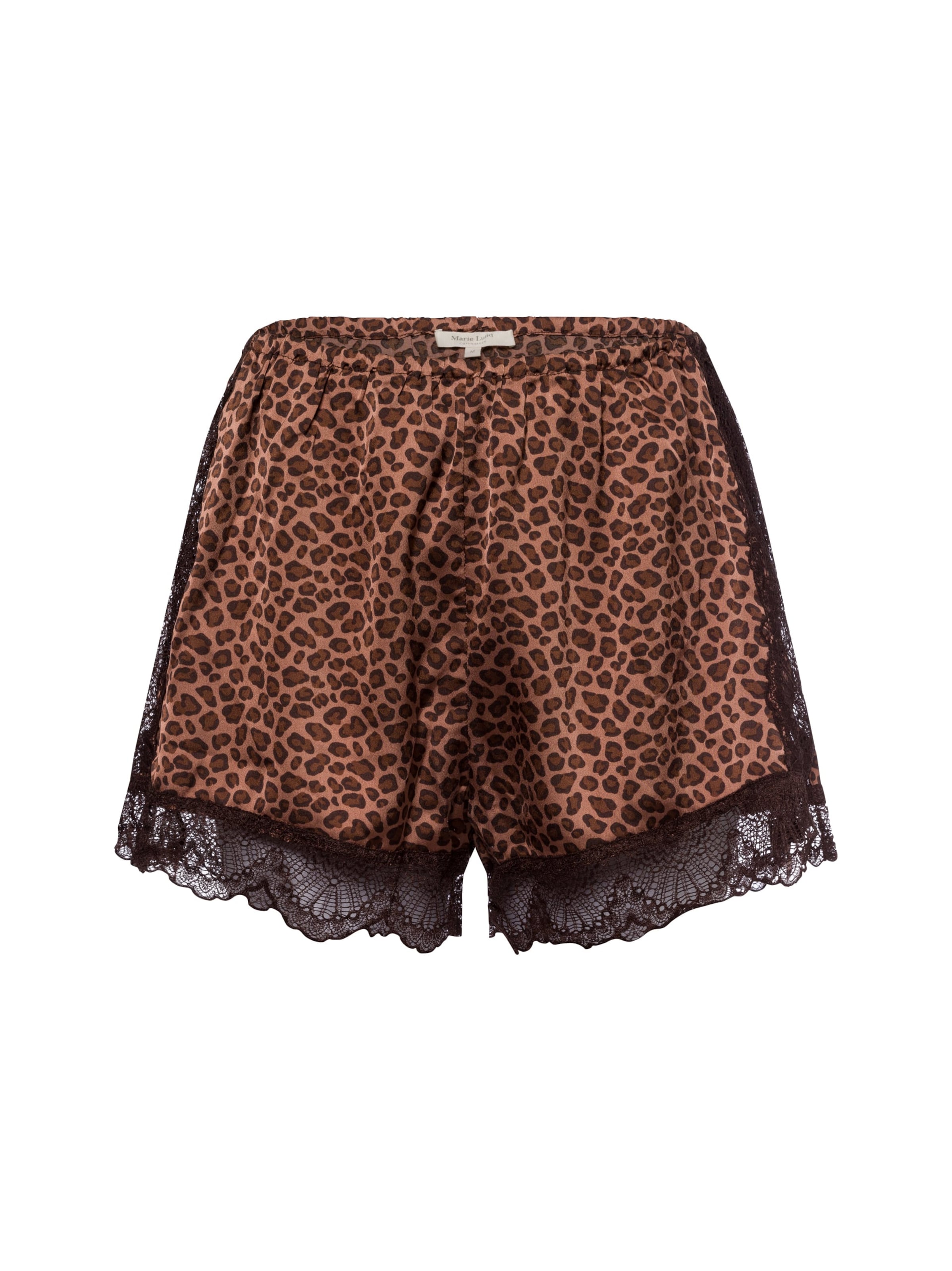 Marie Lund Pyjamashorts in braun / hellbraun / schwarz, Produktansicht