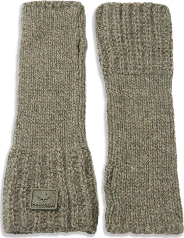 Canadian Classics Fingerless gloves ' MELANGE ' in Grün: Vorderseite