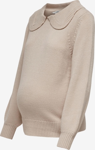 Only Maternity Sweater in Beige: front