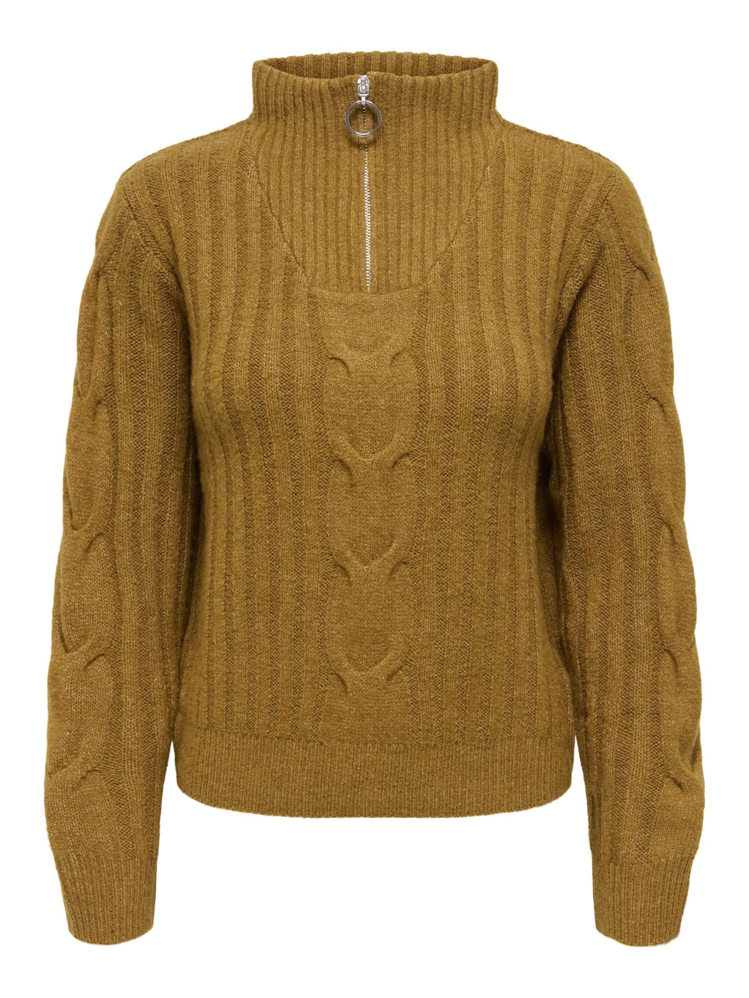 JDY Sweater 'JDYAndrea' in Brown: front