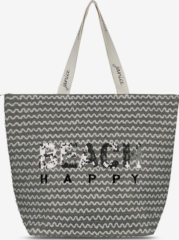 normani Strandtasche 'Meeru' in Grau: Vorderseite