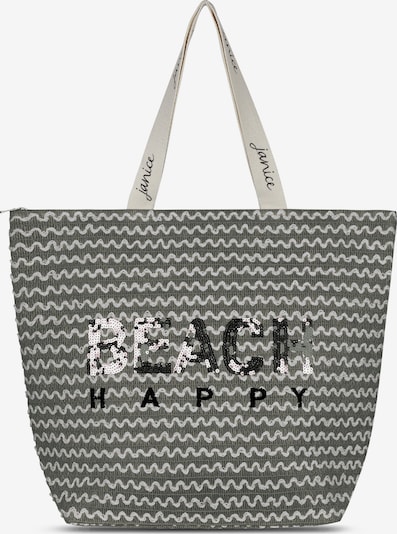 normani Strandtasche 'Meeru' in grau / hellgrau / schwarz, Produktansicht