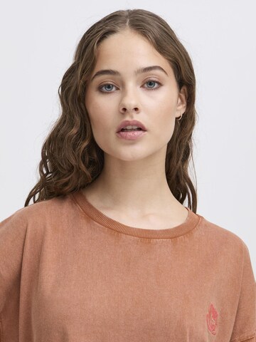 ICHI Rundhalsshirt ' IHNABINO ' in Braun