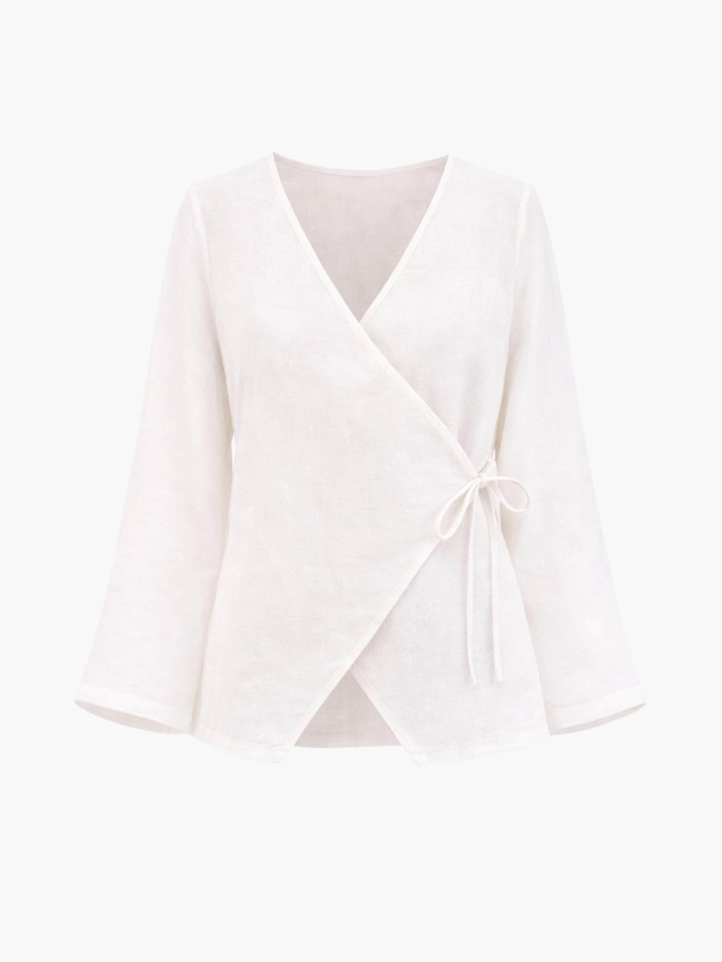 T-shirt 'Adele' AmourLinen en blanc : devant