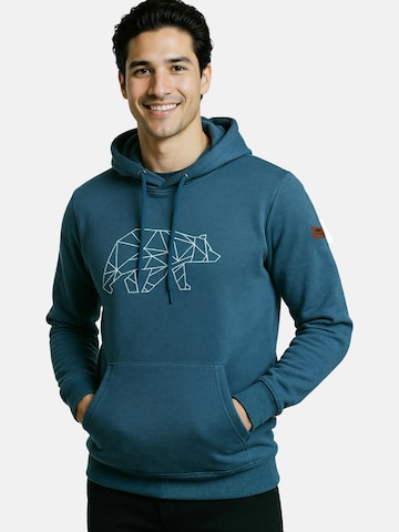FORSBERG Sweatshirt 'Pettarson Hoodie mit Logo' in Blau: Vorderseite