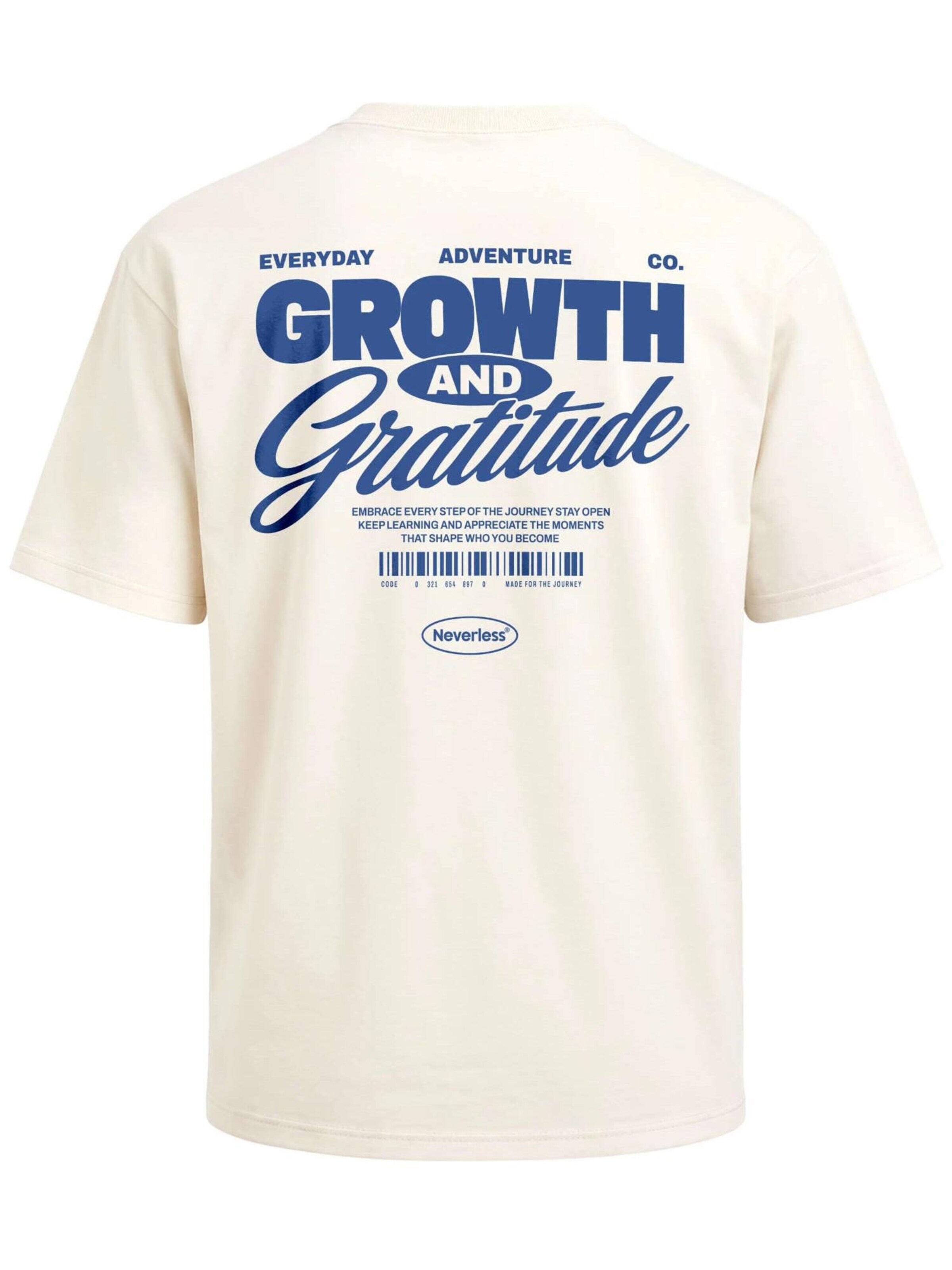 Neverless Shirt 'Growth and Gratitude' in Beige: front