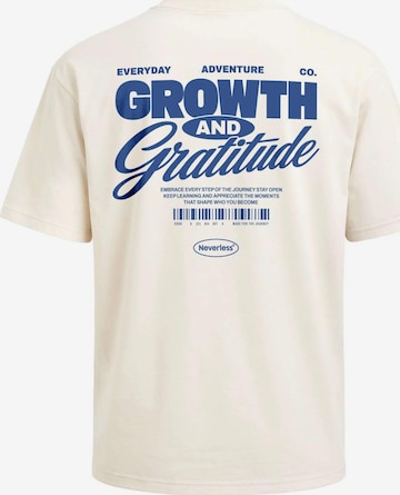 Neverless Shirt 'Growth and Gratitude' in Beige: front