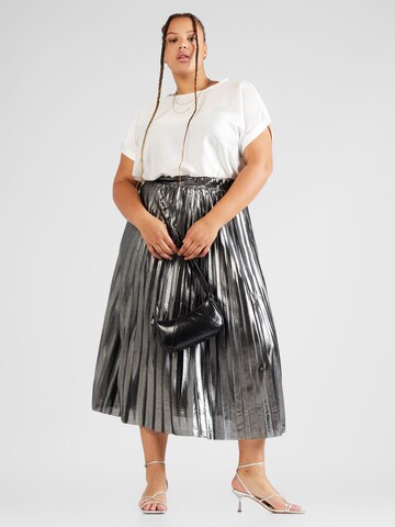 ONLY Carmakoma Skirt 'HAILEY' in Silver