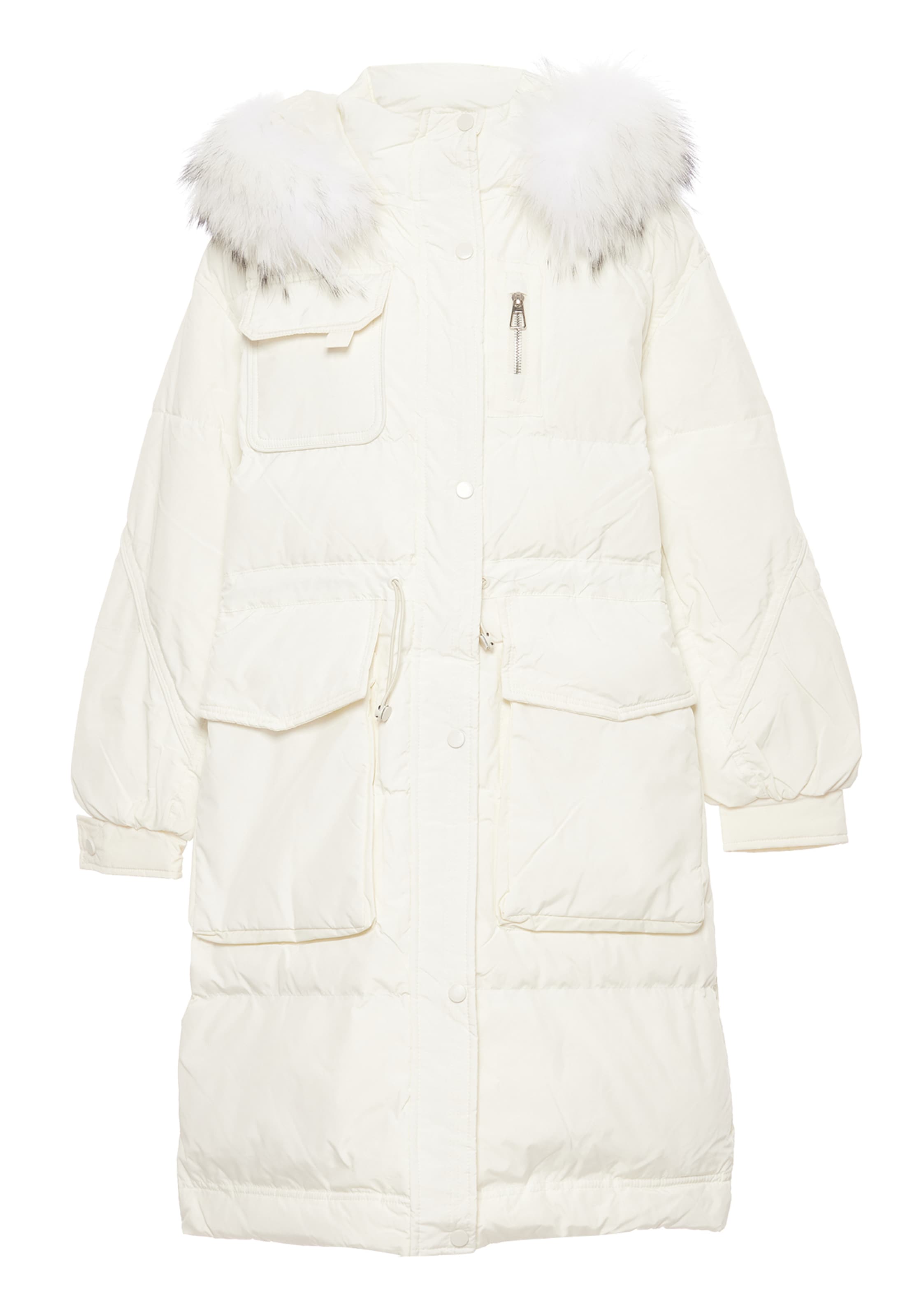 faina Zimski plašč | bela barva: sprednja stran