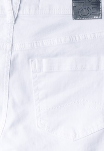 CECIL Loosefit 3/4 Jeans in Weiß
