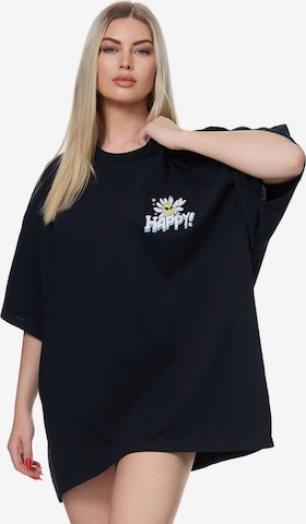 Worldclassca Oversizeshirt in Schwarz: Vorderseite